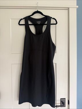 L.L. Bean Black Racerback Athletic Dress with pockets XL